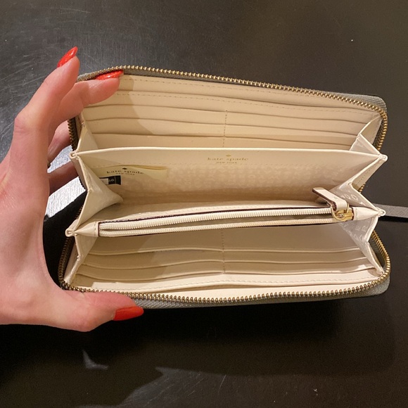 Kate Spade Zip Around Wallet Gray - Picture 3 of 14